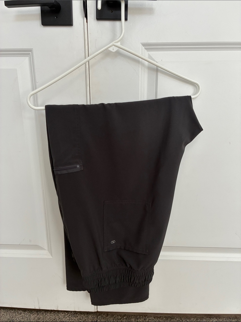 Cherokee Black Women's Athletic Jogger Pants with Elastic Cuffs